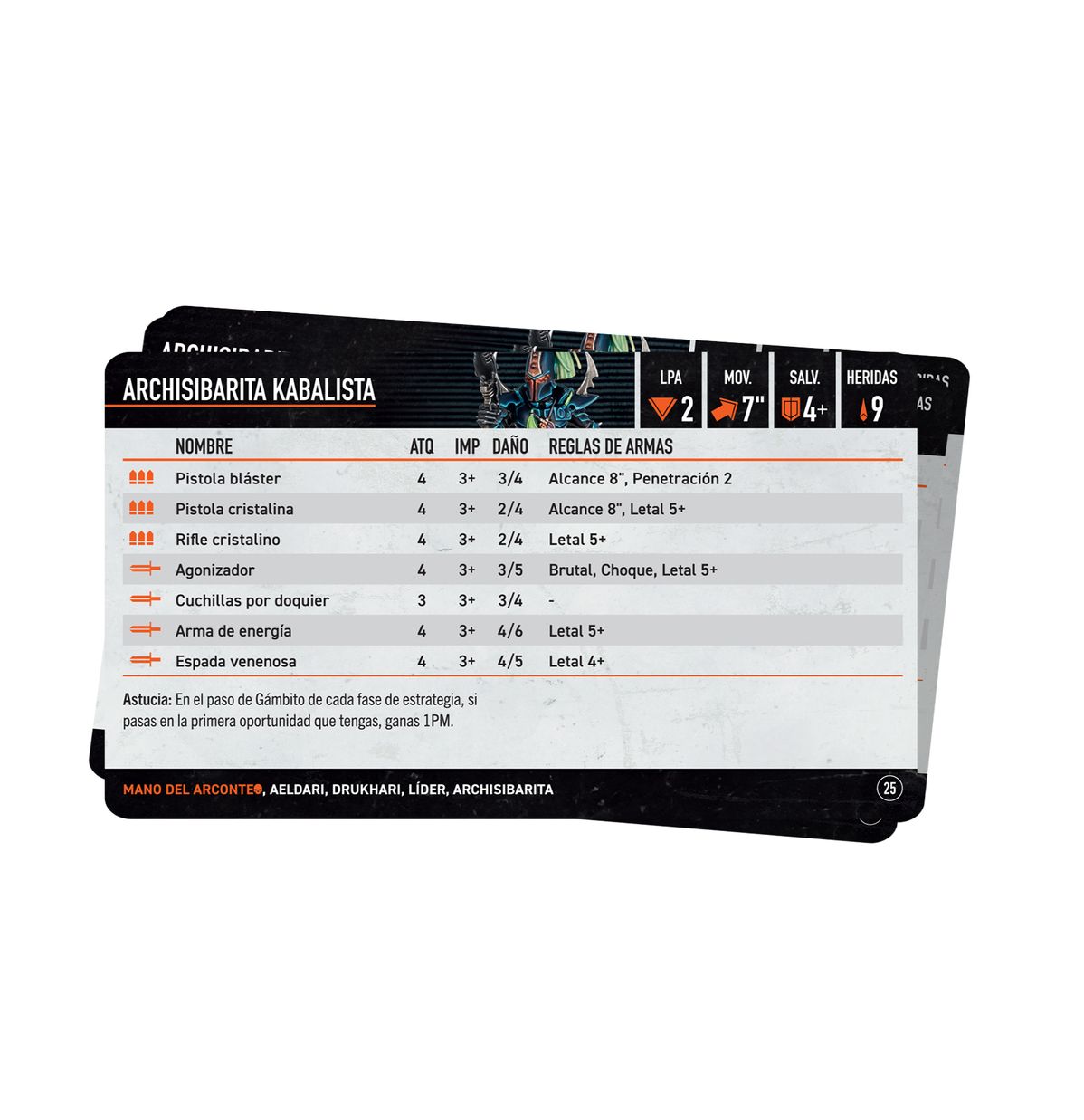 KILL TEAM DATACARDS: HAND OF THE ARCHON (ESPAÑOL)