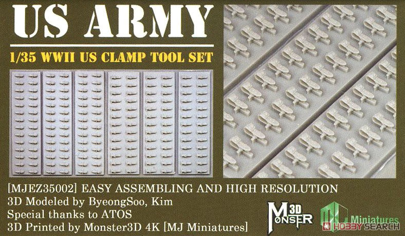 MJEZ35002 1:35 WW2 US Army Clamp Tool Set MJ Miniatures
