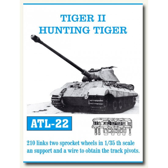 FRUATL022 1:35 Friulmodel Track Link Set - Tiger II Hunting Tiger (210 Links) #ATL-22