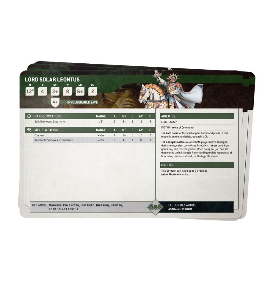 DATASHEET CARDS: ASTRA MILITARUM (ESPAÑOL)