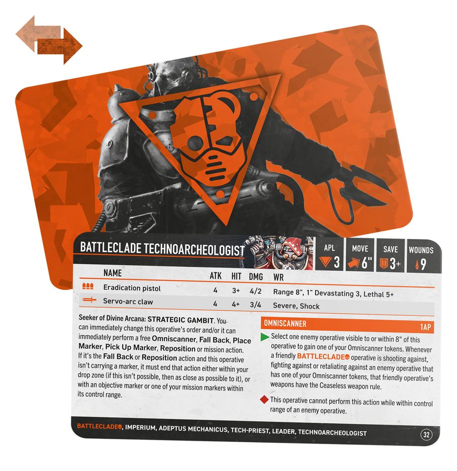 KILL TEAM DATACARDS: BATTLECLADE (ENGLISH)