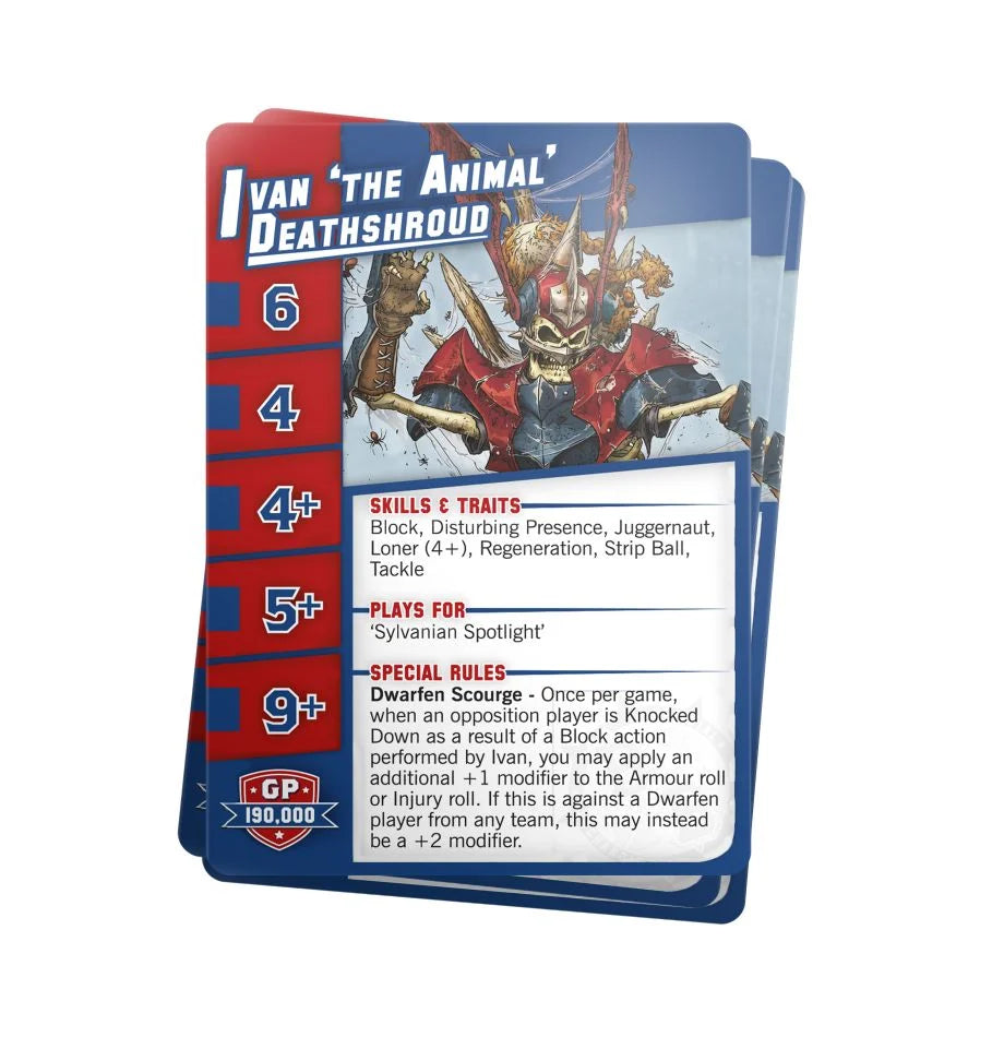 Blood Bowl Vampire Team Card Pack