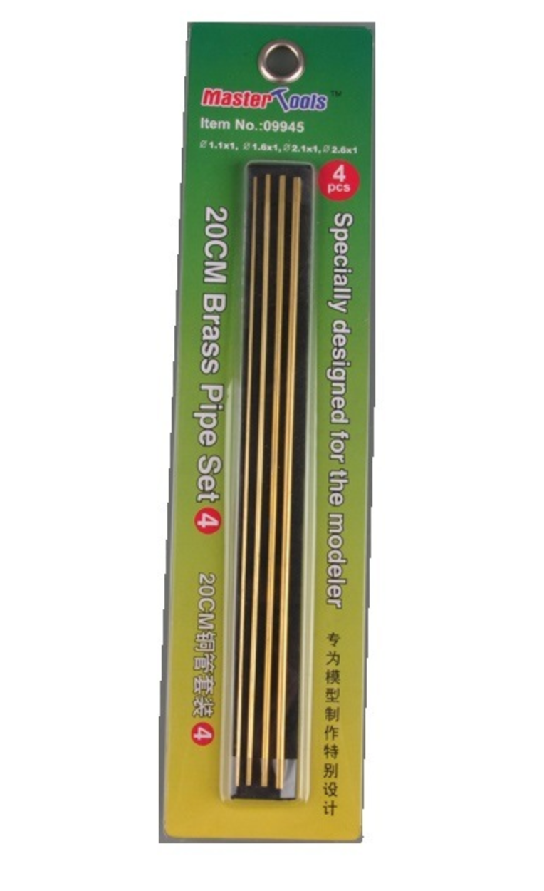 MASTER TOOLS 20CM BRASS PIPE SET 4 - 1.1, 1.6, 2.1, 2.6 -- 09945