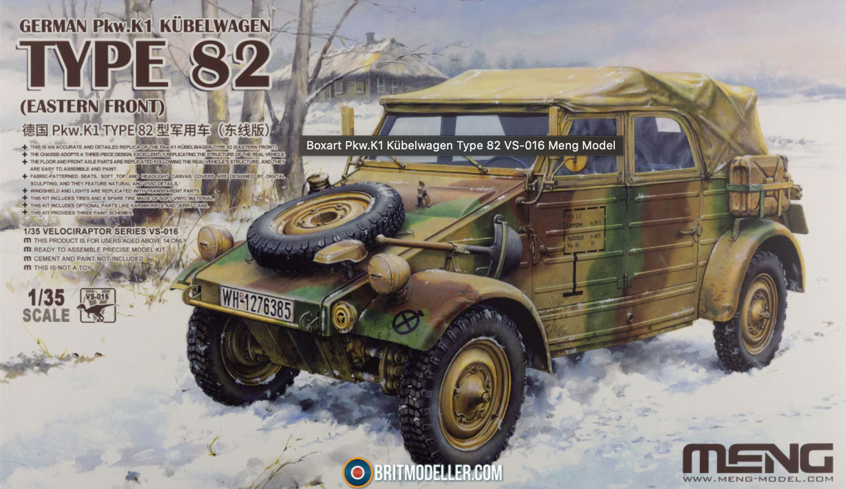 MNGVS016 1/35 German Pkw.K1 Kübelwagen Type 82 (Eastern Front)