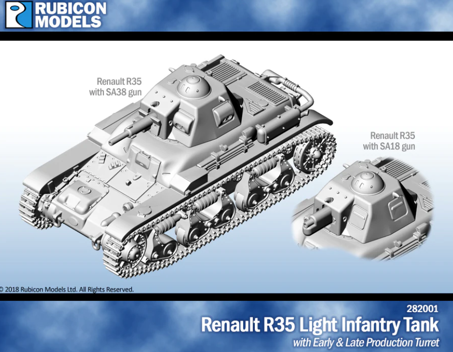 282001 Renault R35 Light Infantry Tank- Resin