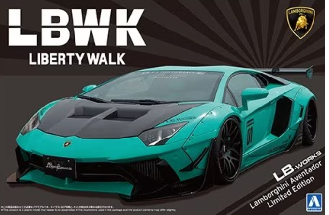 LB-Works Lamborghini Aventador Limited Edition Ver. 2 Liberty Walk Series No. 21 Aoshima No. 059951 1:24