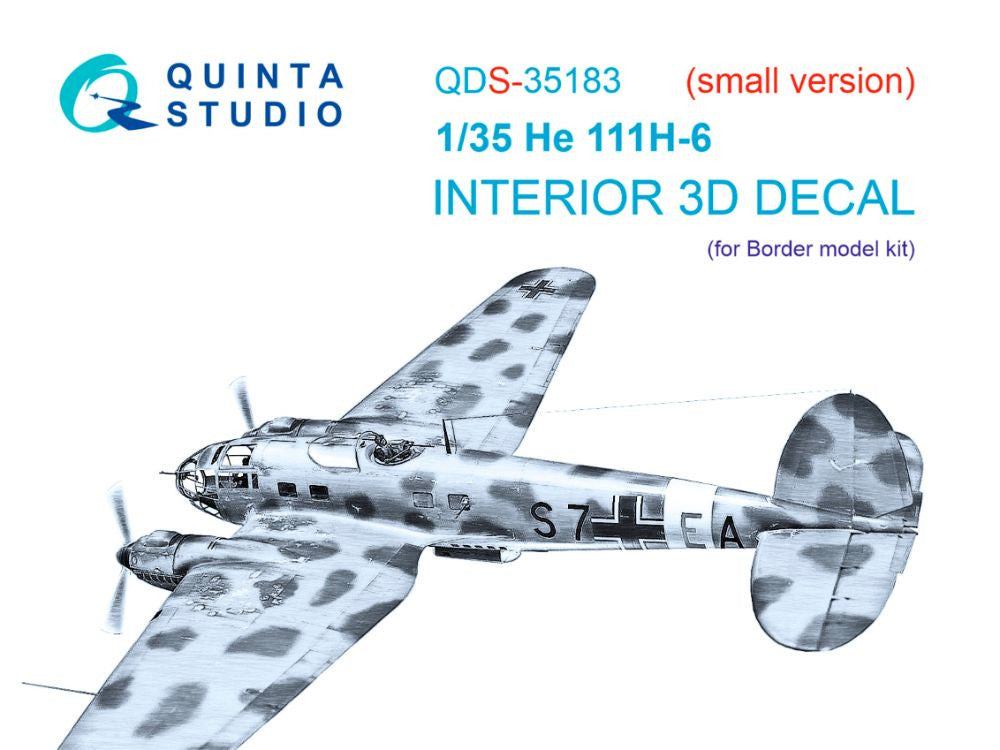 QTSQDS35183 1:35 Quinta Studio 3D Decal - He111H-6 (BDM kit) Small Version