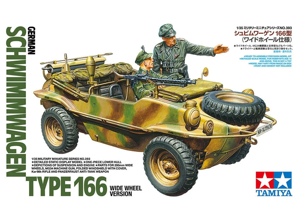 TAM35393 1:35 Tamiya Schwimmwagen Type 166 Wide wheel Version