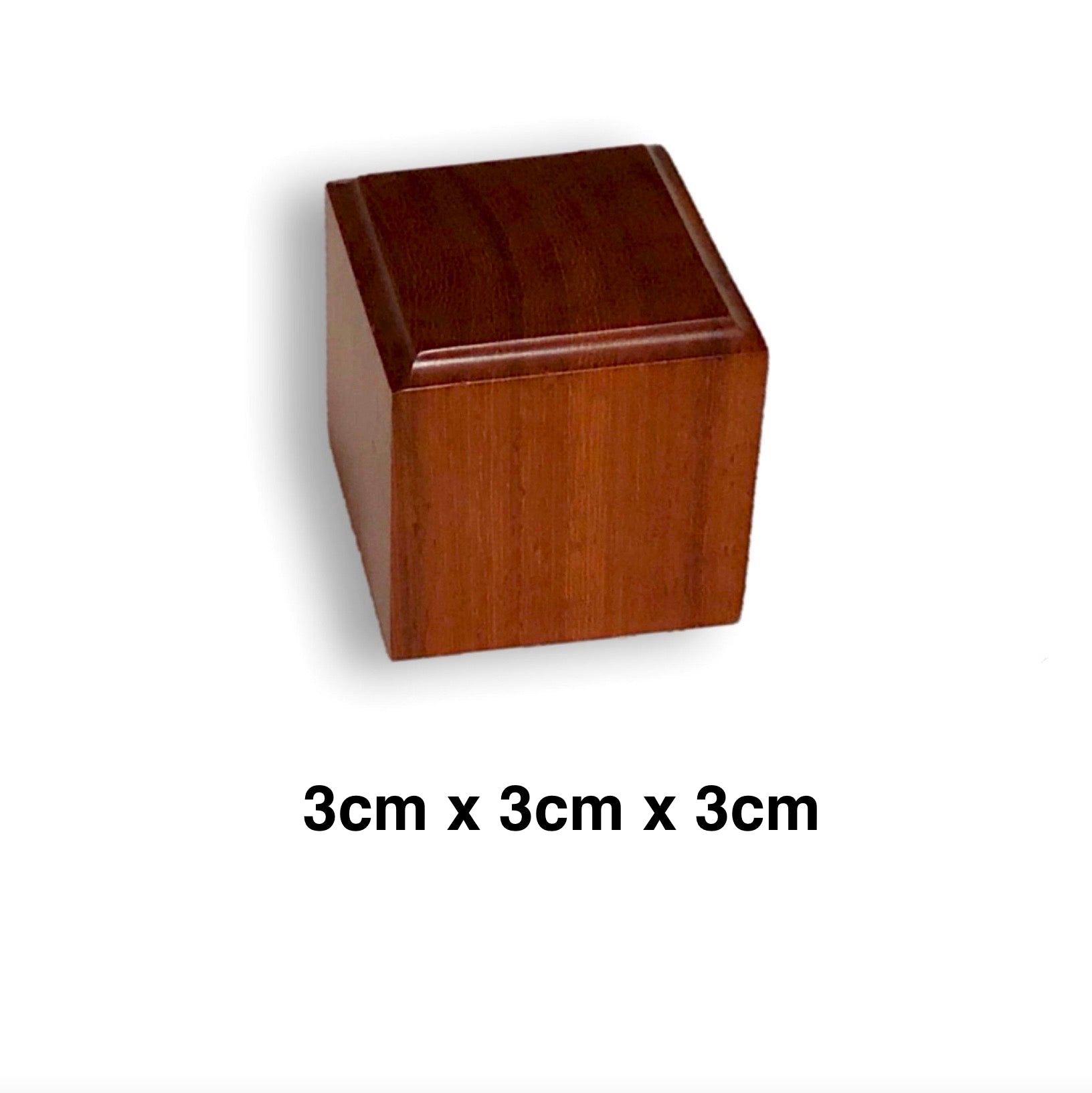 Base de madera 3cm x 3cm x 3cm (figura individual)