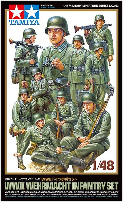 TAM32602 1:48 Tamiya WWII Wehrmacht Infantry Figure Set