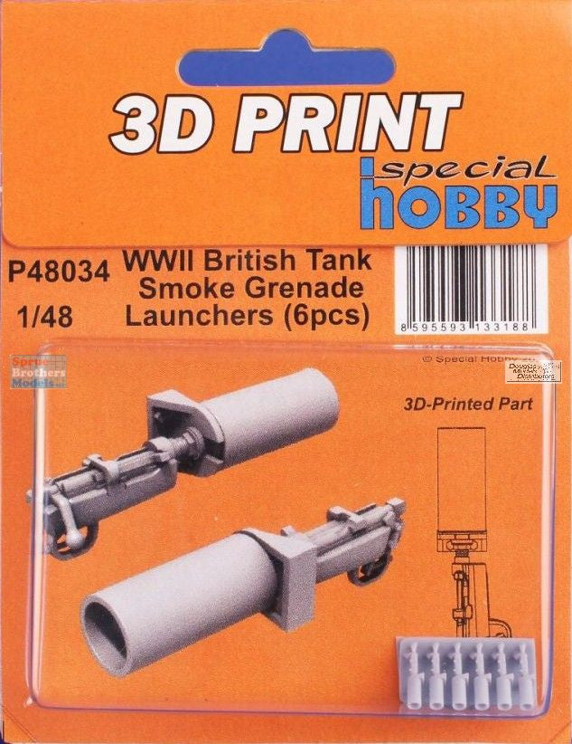 SPHP48034P 1:48 Special Hobby WW2 British Tank Smoke Grenade Launchers (6pza)