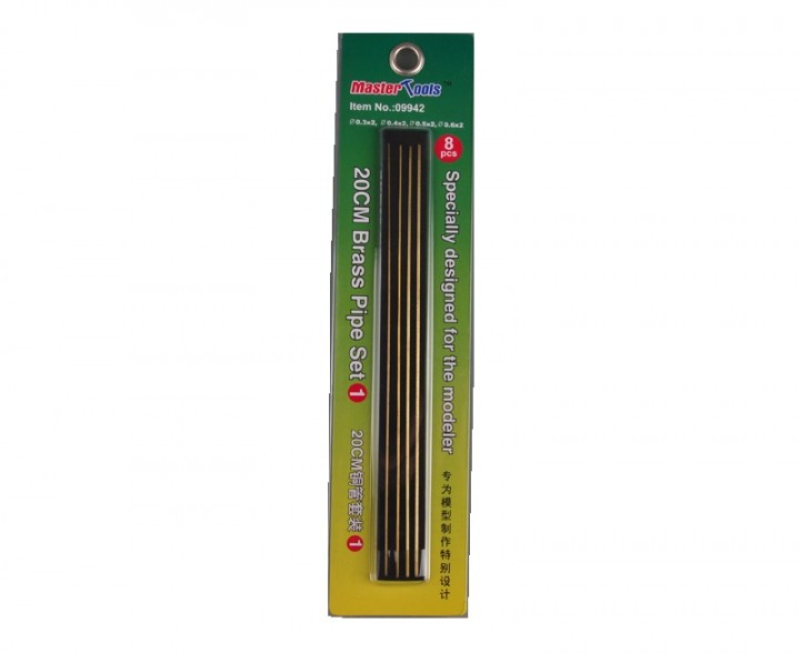 Master Tools 20cm Brass Pipe - Set 1 — 0.3, 0.4, 0.5, 0.6 (2 c/medida)