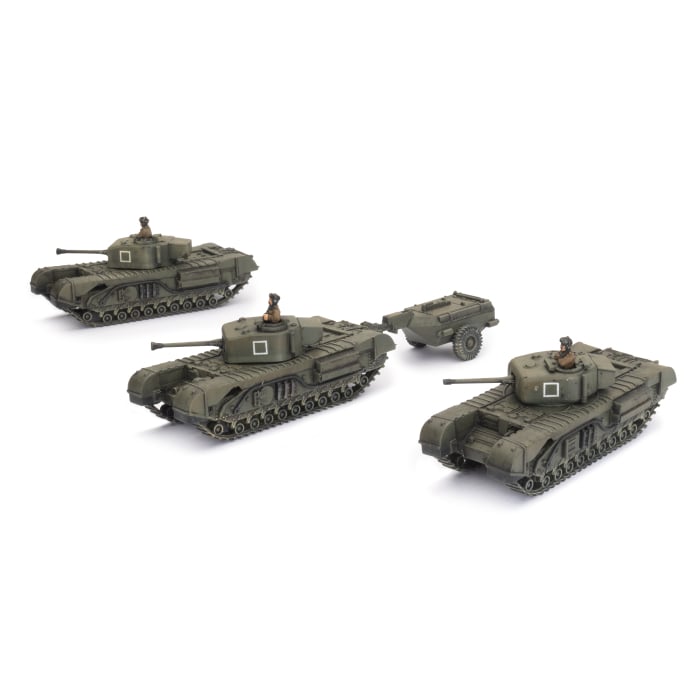 BBX56 Churchill Armoured Troop (Plastic)(x3 Tanks Plastic)