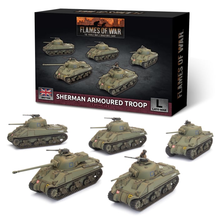 BBX60 Sherman Armoured Troop (Plastic)(x5 Tanks Plastic)