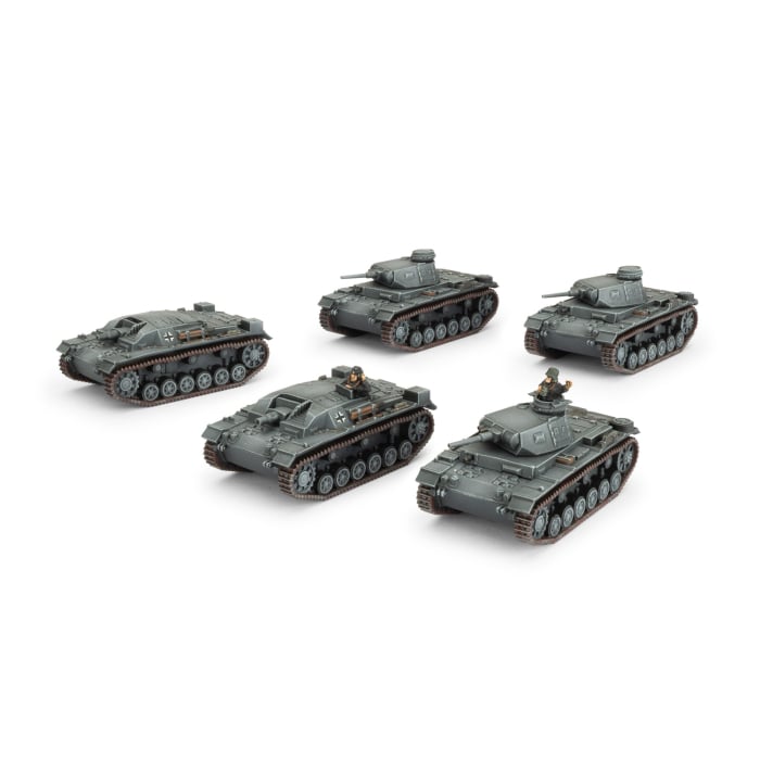 GBX199 Panzer III/StuG III A Platoon (x5 Plastic)