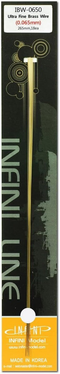INFINI Varillas de latón /IBW0650 Ultra Fine Brass Wire (0.065mm)