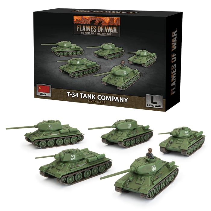 SBX66 T-34 Tank Company (Late War x5 Tanks Plastic)