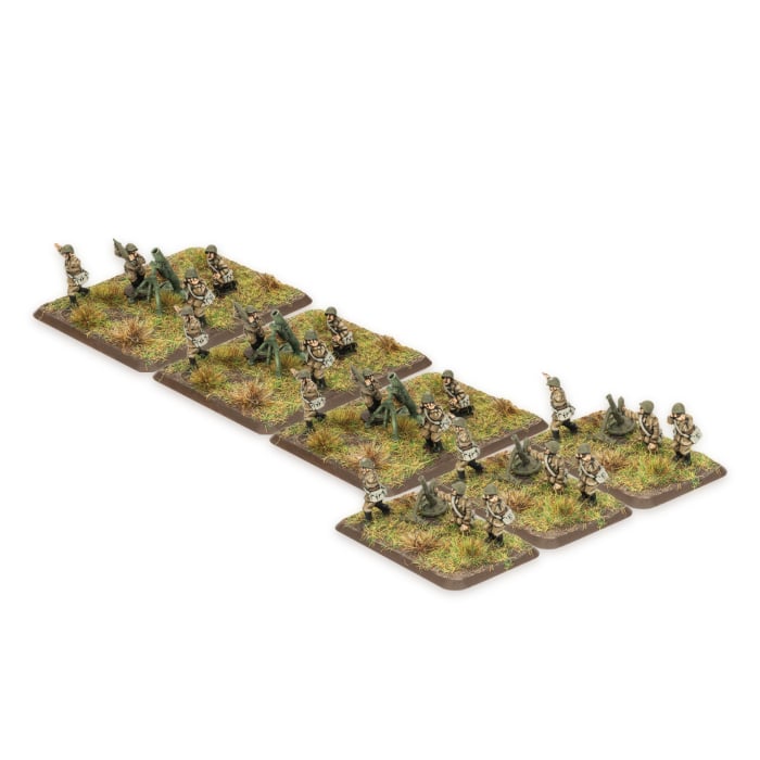 SU772 82mm And 120mm Mortar Company (Mid War x6 Guns Plastic), x6 teams, x6 plastic sprue