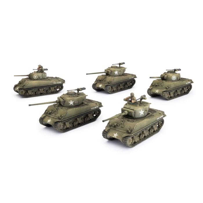 UBX88 M4 Sherman (Late) Platoon (x5 Plastic)