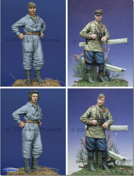 Alpine 1/35 35014 WW2 Russian Tank Crew Set 1943-45 (2 figuras)
