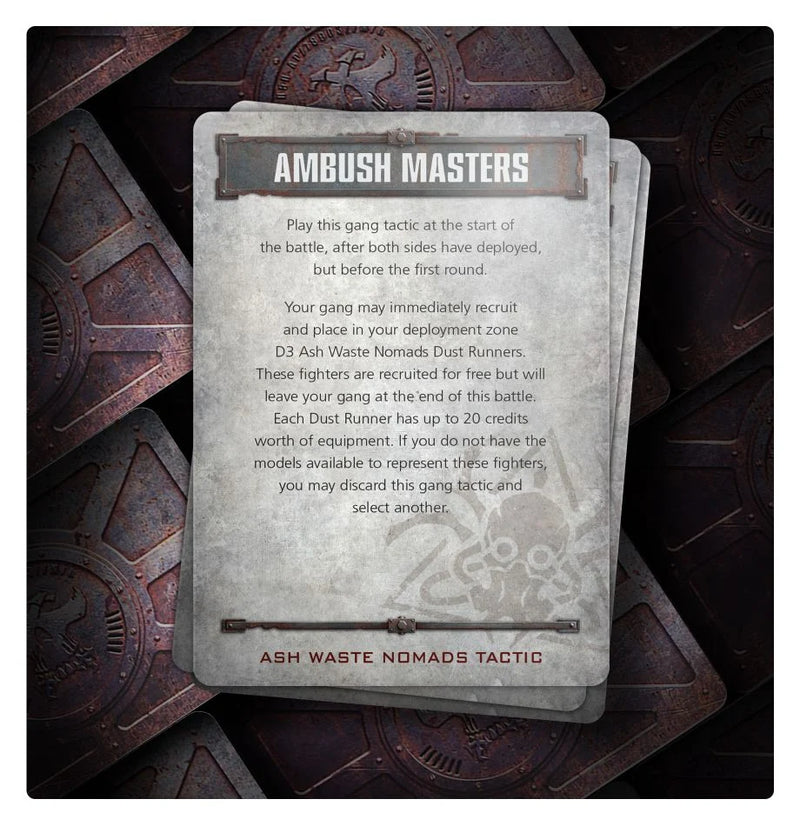 Ash Waste Nomads Gang Tactics Cards (Eng)