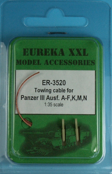 Towing Cable 2x for PzKpfw III Ausf. G-L Tanks 1/35