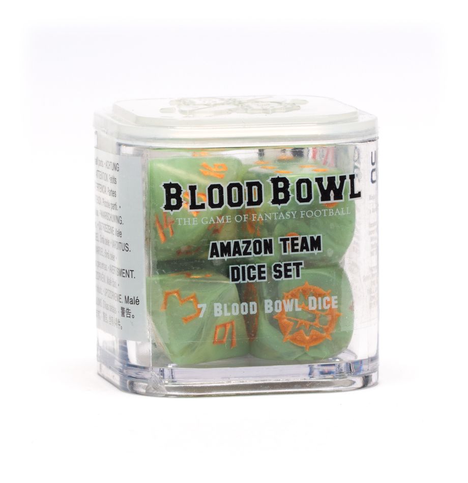 Juego de dados del equipo de Amazons de Blood Bowl