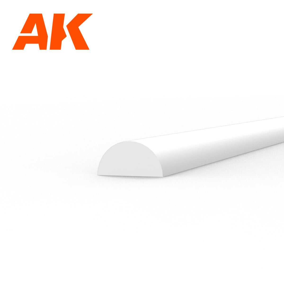 HALF CANE 2.00 X 350MM – STYRENE HALF CANE – (4 UNITS) AK6552