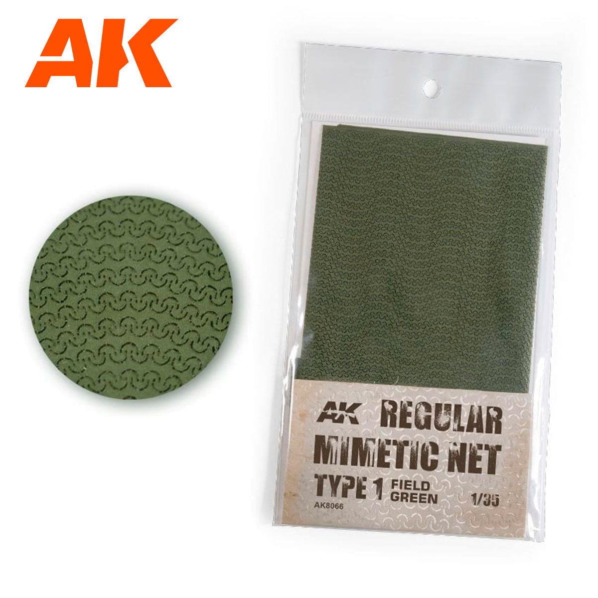 Red de camuflaje 1/35 VERDE OLIVA TIPO 1 AK8066