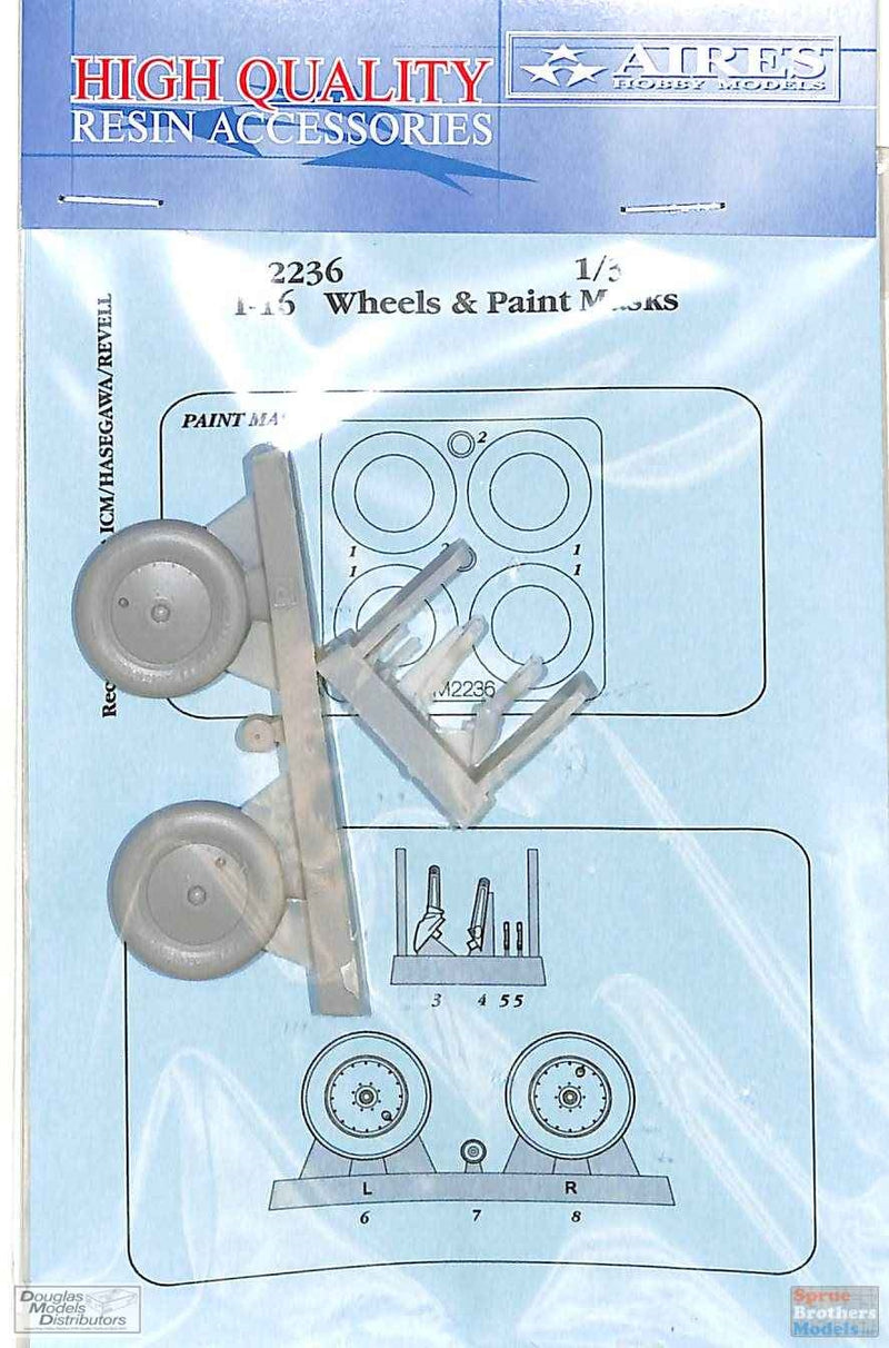 1:32 Aires I-16 Wheels & Paint Mask