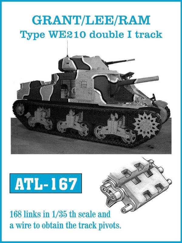 ATL - 167 1:35 Friulmodel Track Link Set - Grant / Lee / Ram Type WE210 Double I Track