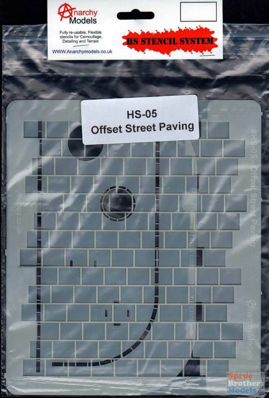 Anarchy Models ANMHS0005 Stencil System - #5 Offset Street Paving