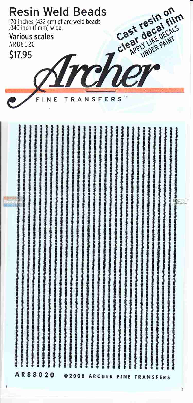 ARCHER ART88020 RESIN WELD BEADS (ARC WELD BEADS 0.040 INCHES WIDE)