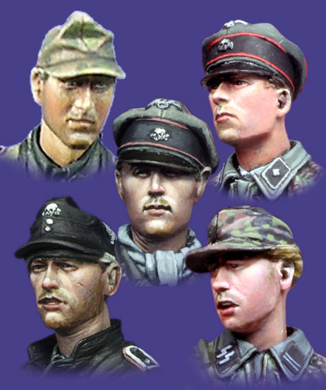 Alpine 1/35 WSS Panzer Crew Heads Set #2 H006