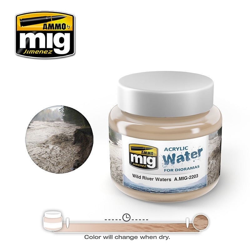 ACRÍLICOS WATER Ammo by MiG. Wild River waters