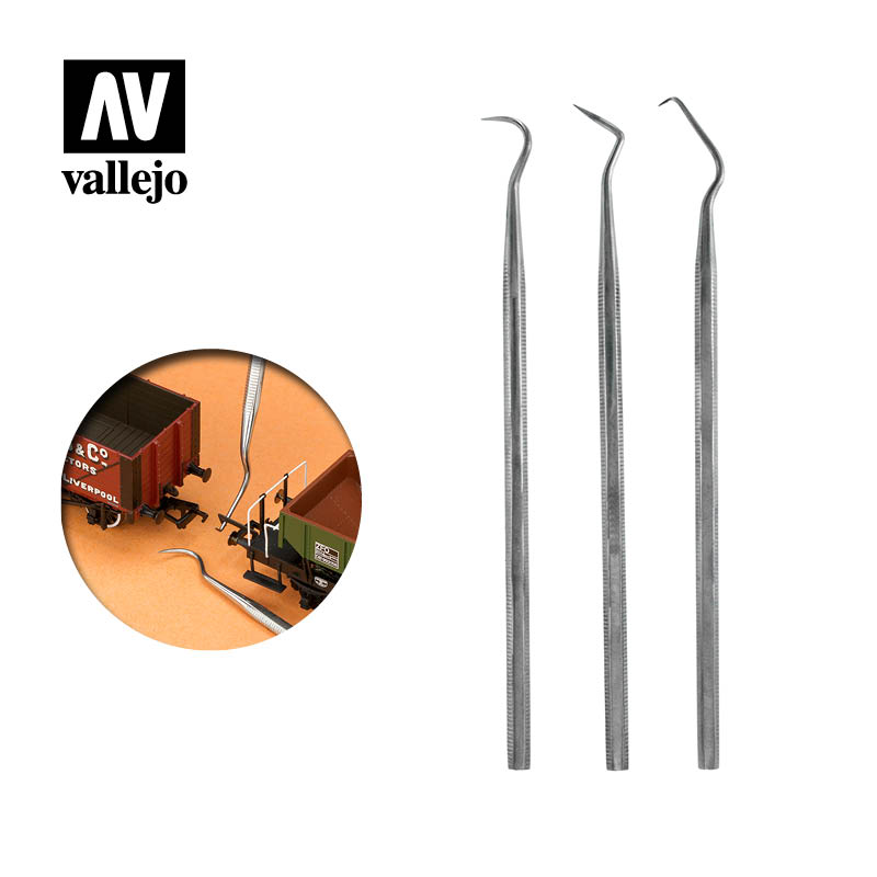 T02001 Set de 3 Curetas de Acero Inoxidable
