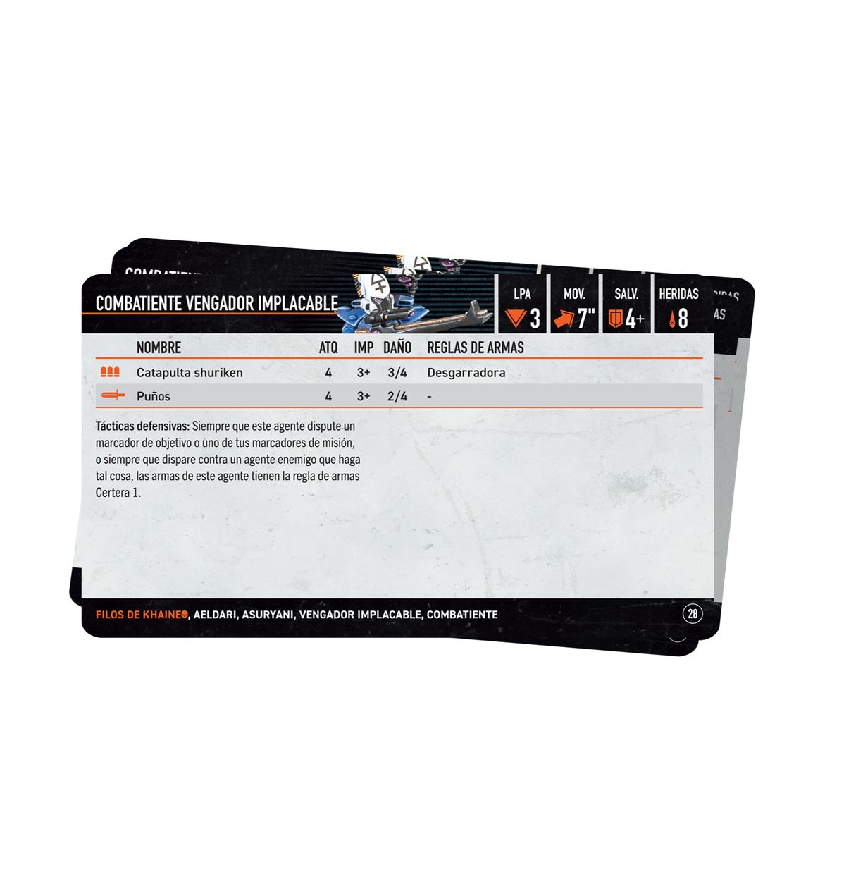 KILL TEAM: DATACARDS: BLADES OF KHAINE (ESPAÑOL)
