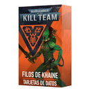 KILL TEAM: DATACARDS: BLADES OF KHAINE (ESPAÑOL)