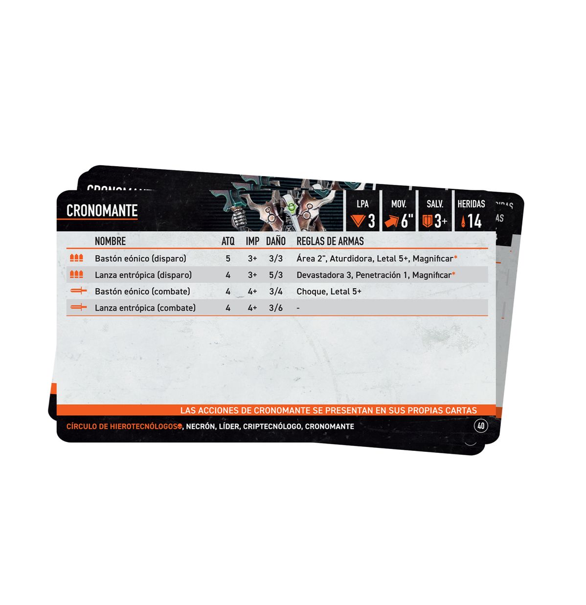KILL TEAM DATACARDS: HIEROTEK CIRCLE (ESPAÑOL)