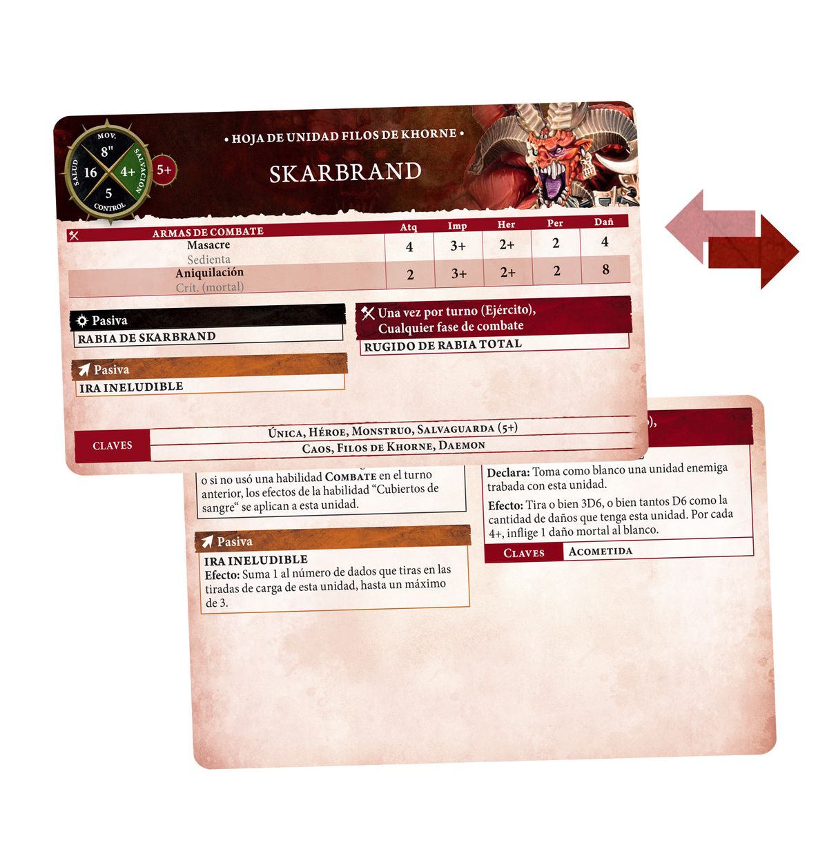 WARSCROLL CARDS: BLADES OF KHORNE (ESPAÑOL)