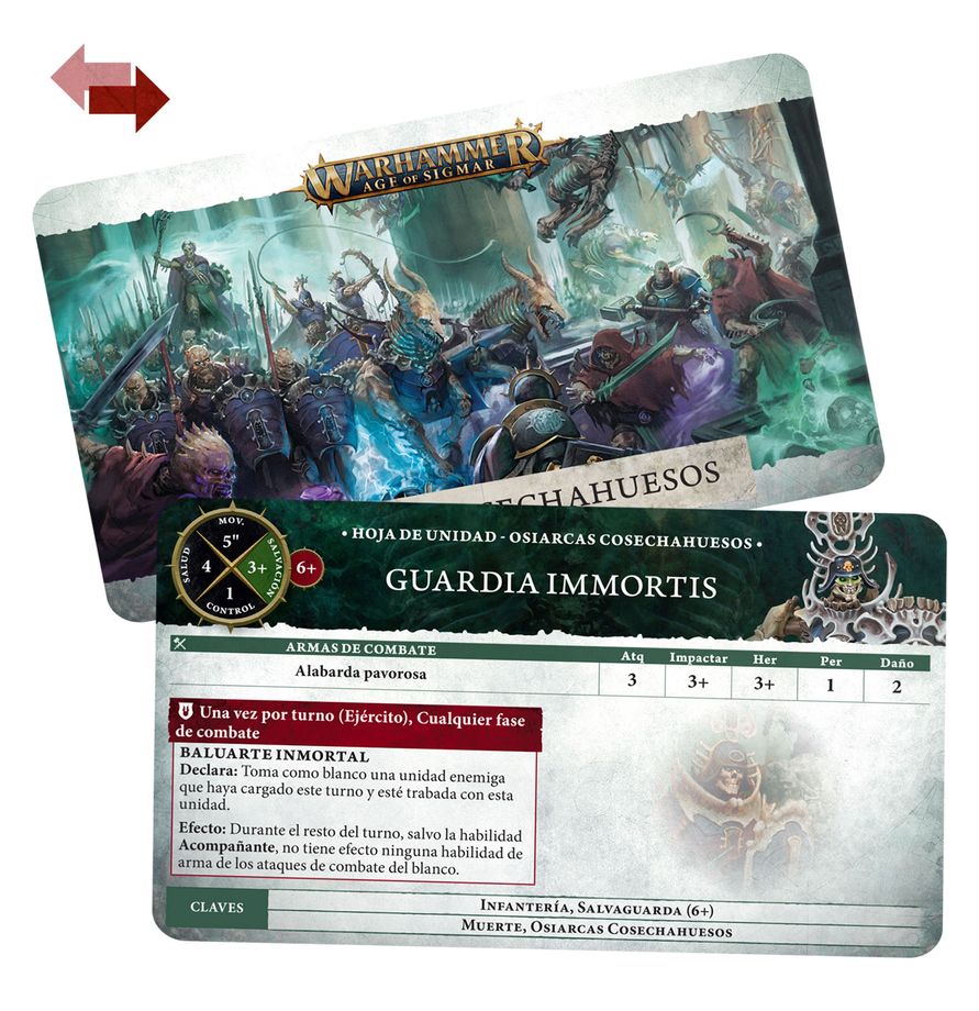 WARSCROLL CARDS:OSSIARCH BONEREAPERS ENG