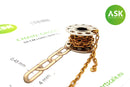 ASKT0260 Scale - Brass Chain (Gross) 50 cm long (0.45 mm x 2.3 mm x 4 mm)