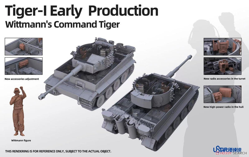 TAKOM Tiger I Early production full interior Wittmann's command tiger 1/48