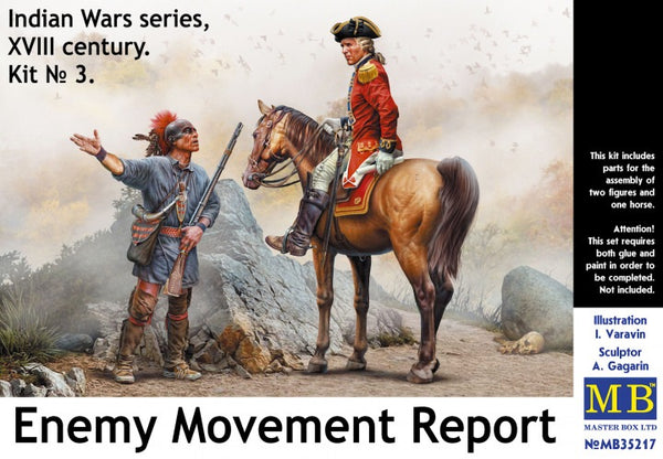 MASTER BOX 1/35 Enemy Movement Report. Indian Wars Series 18th century. Kit No 3