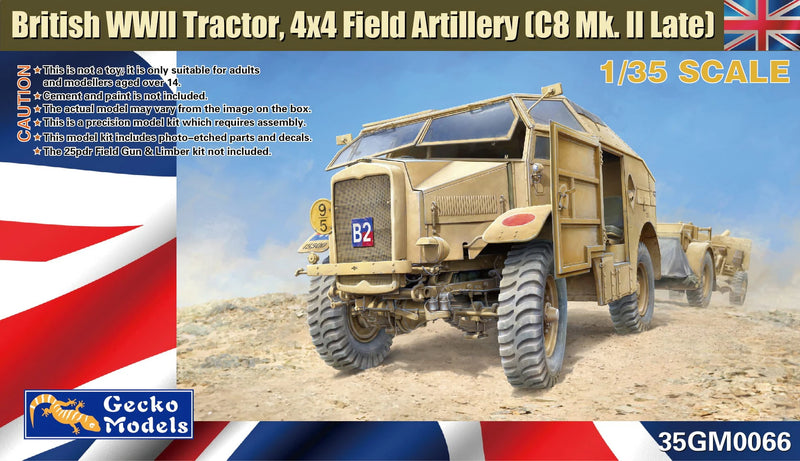 British WWII Tractor 4x4 Field Artillery (C8 Mk.II Late) Gecko Models | No. 35GM0066 | 1:35