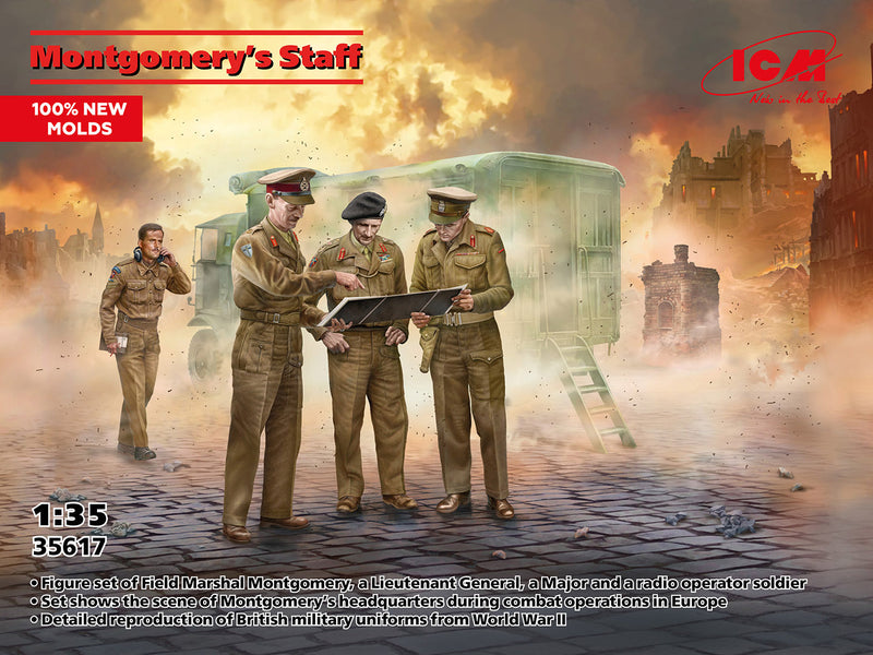 ICM 35617 1:35 MONTGOMERY´S STAFF FIGURE SET