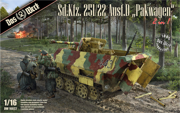 Sd.Kfz. 251/22 Pakwagen Das Werk Nr. DW16022 1:16