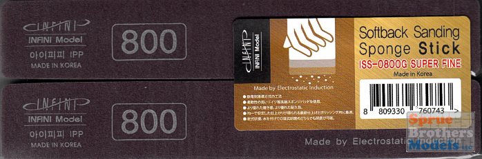 INFINI MODEL. Softback sanding stick - super fine / 800 Grit INFISS0800G