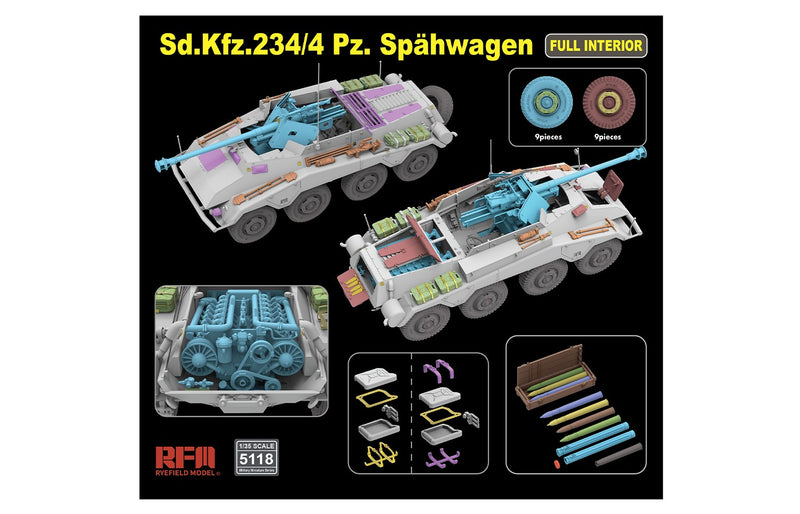 RM-5118 Sd.Kfz.234/4 Pz. Spahwagen (FULL INTERIOR) 1/35