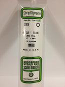 EVG0229 - .281" (7.1mm) OD OPAQUE WHITE POLYSTYRENE TUBING EVERGREEN 229